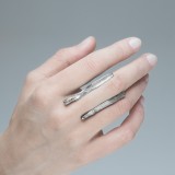 Pritalis - oksiduoto sidabro žiedas