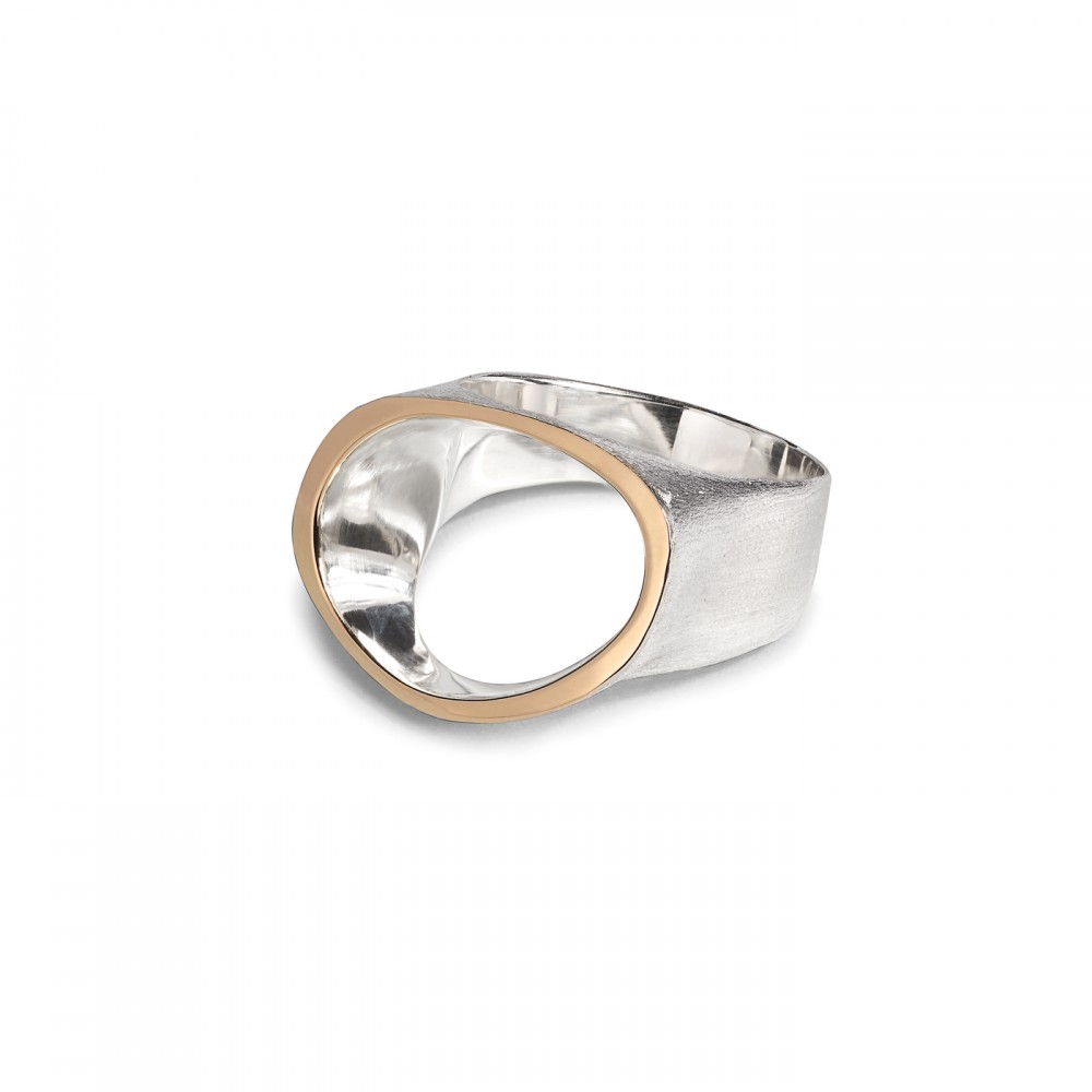 Ositis - sidabro ir aukso žiedas